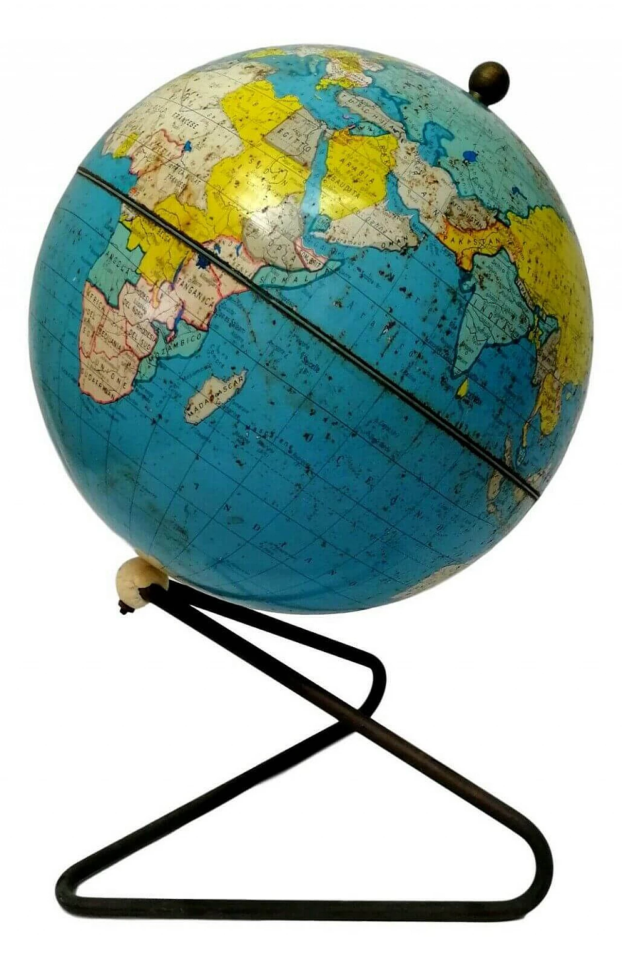 Mappamondo da collezione in metallo, anni '50 1165061