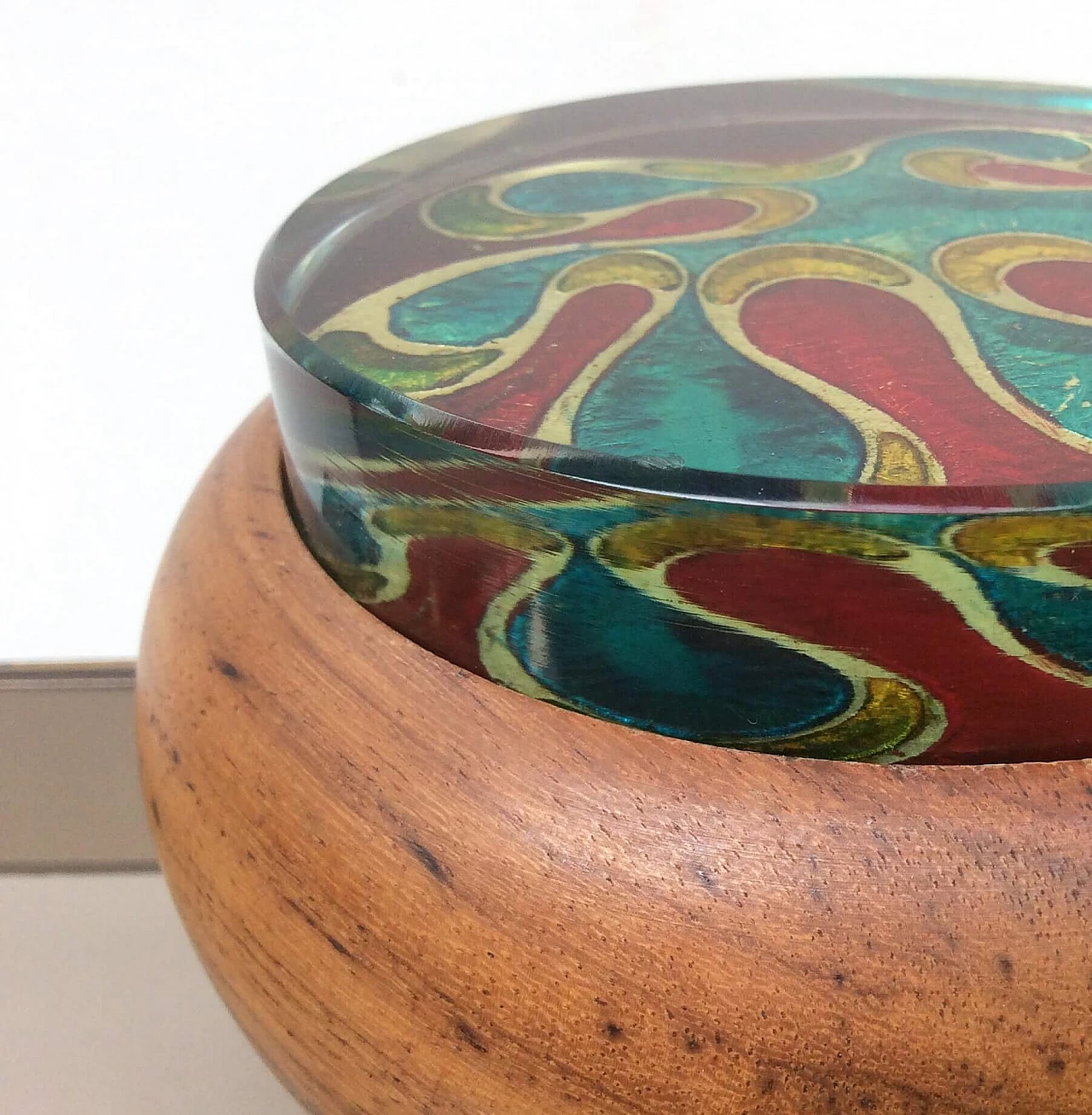 Box in rosewood and glass Fontana Arte, 60s 1165090