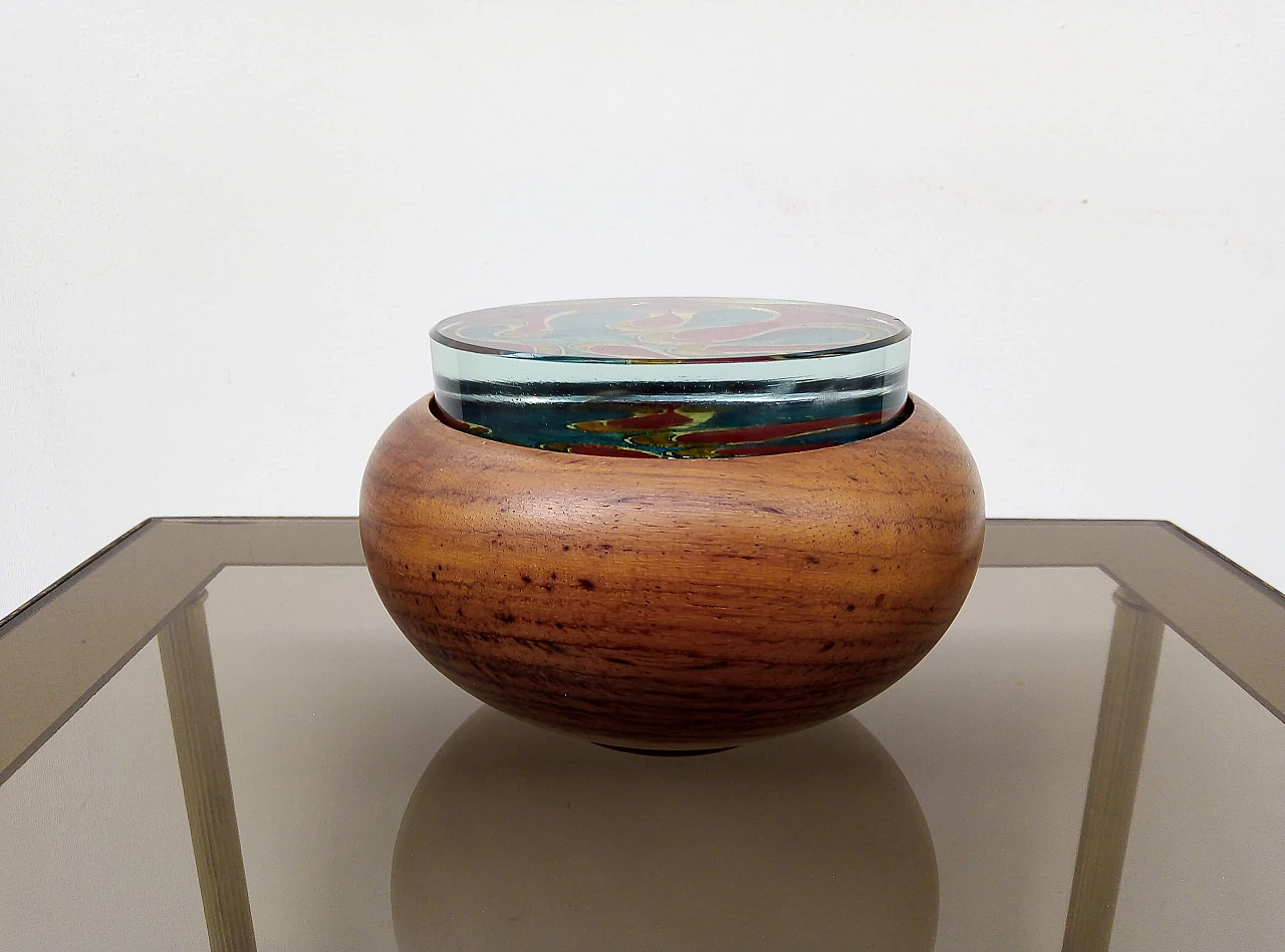 Box in rosewood and glass Fontana Arte, 60s 1165096