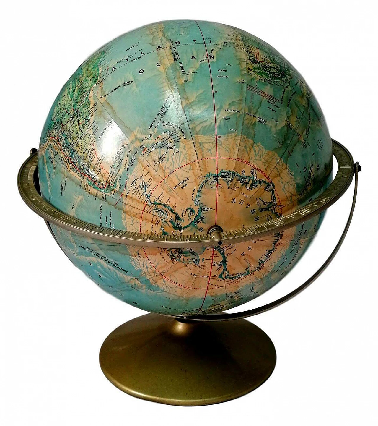 Mappamondo da collezione di Rand Mc Nally, anni '50 1165186