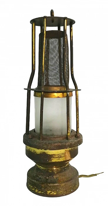 Lanterna da minatore Friemann & Wolf, fine '800