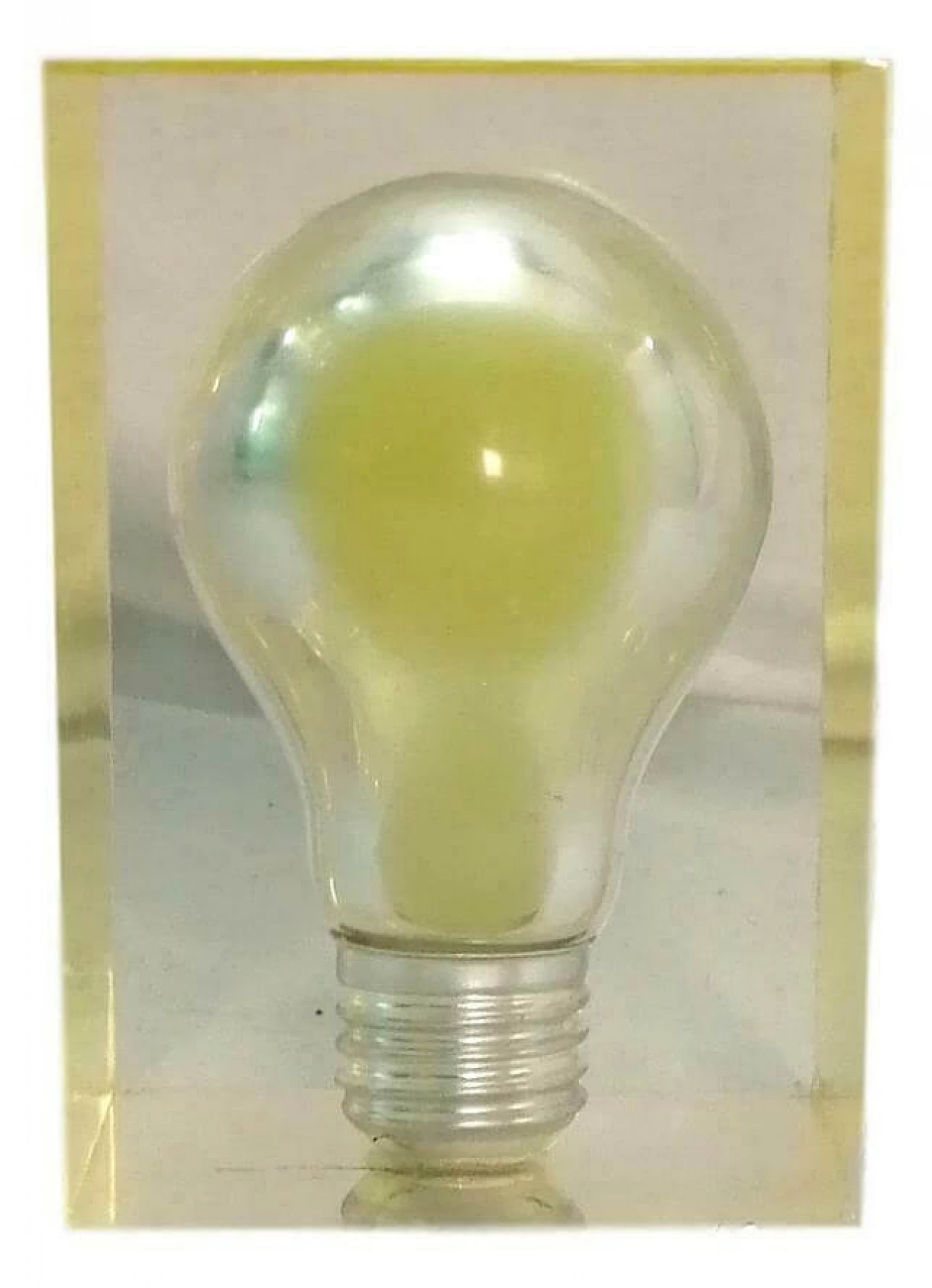 Lucite Ampoule fluo sculpture by Pierre Giraudon, 1970s 1165214