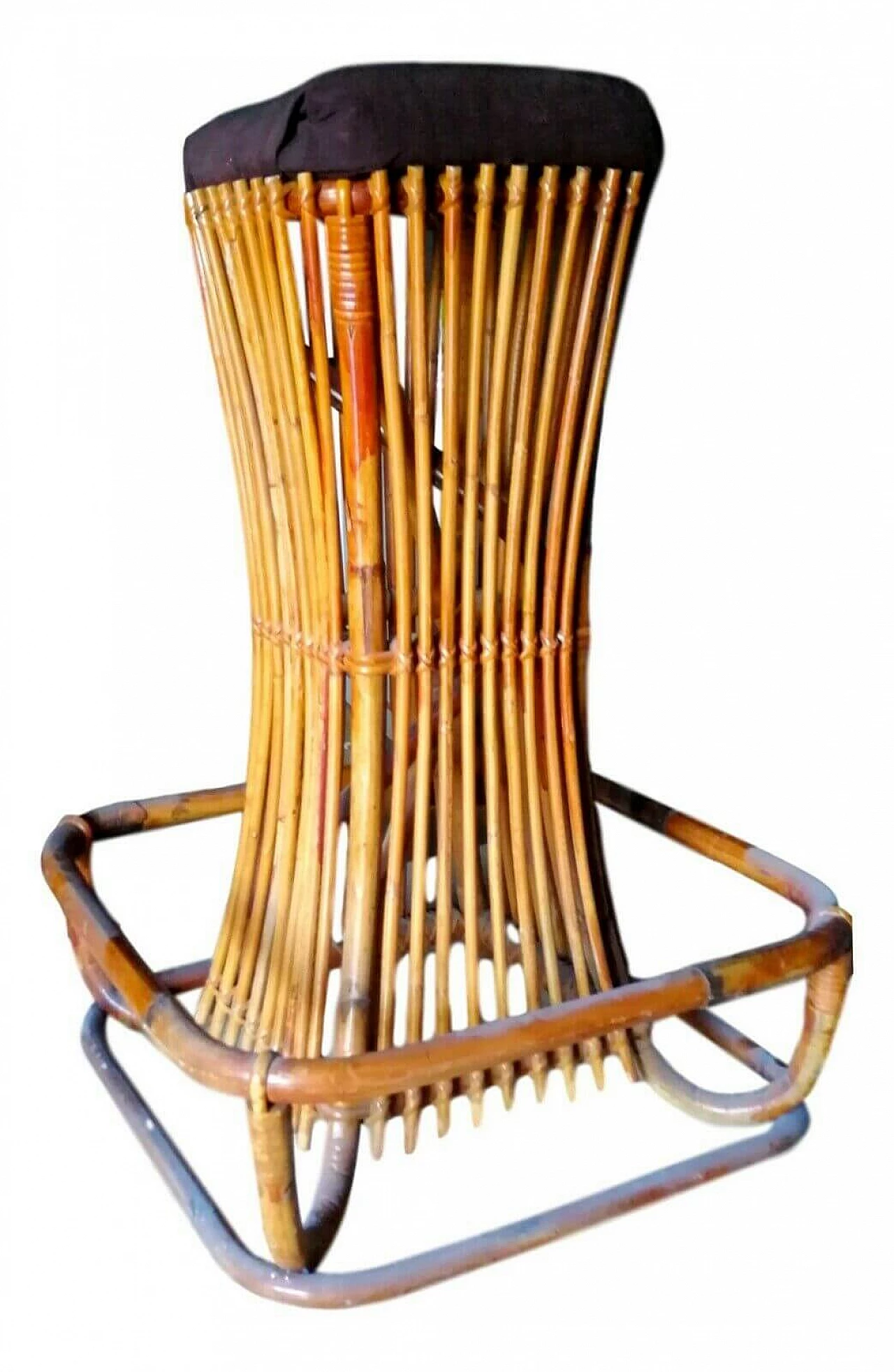 Wicker stool by Tito Agnoli for Bonacina, 1950s 1165270