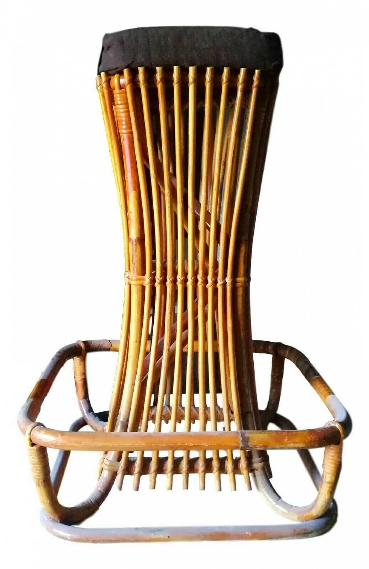 Wicker stool by Tito Agnoli for Bonacina, 1950s 1165271