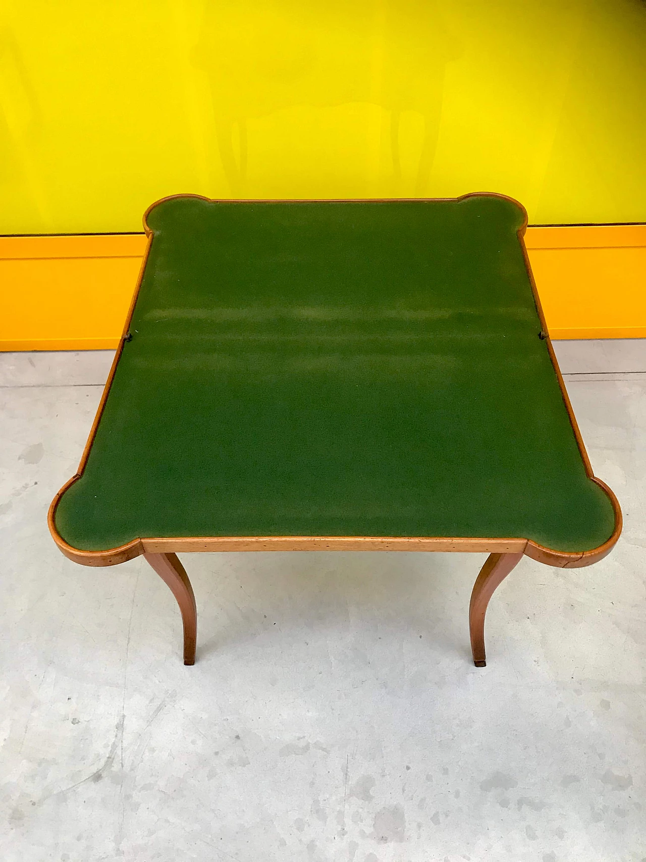 Gaming table with inlaid chessboard on the opening top and hoof shaped feet, 18th century 1165338