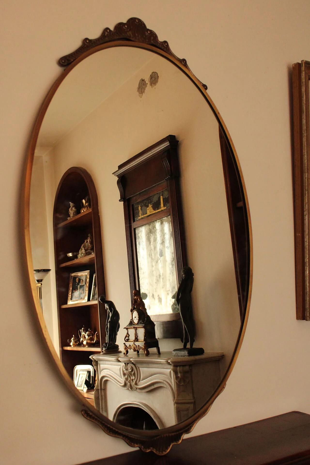 Brass mirror Metalvetro, 70s 1165446