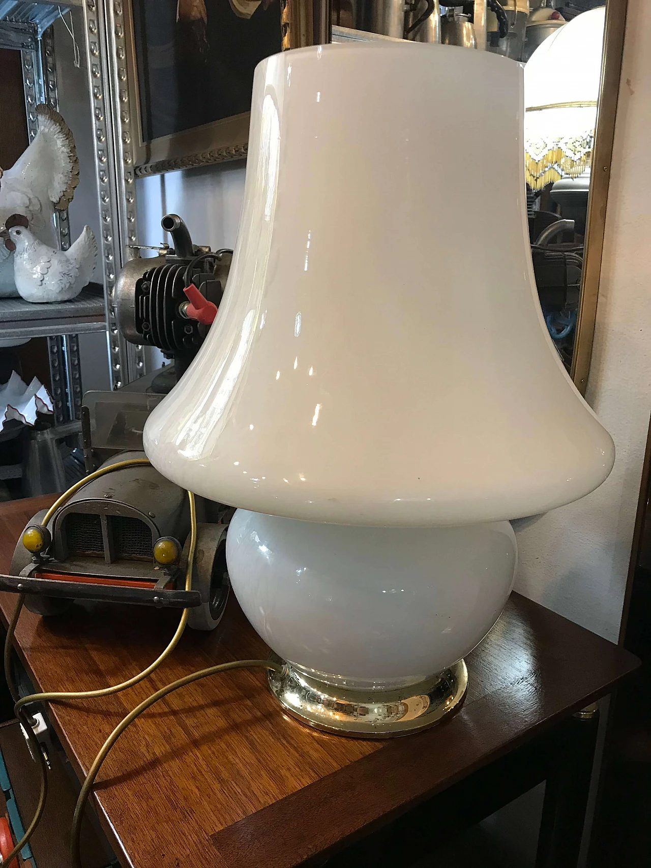Table mushroom lamp made of Murano glass, 70s 1165596
