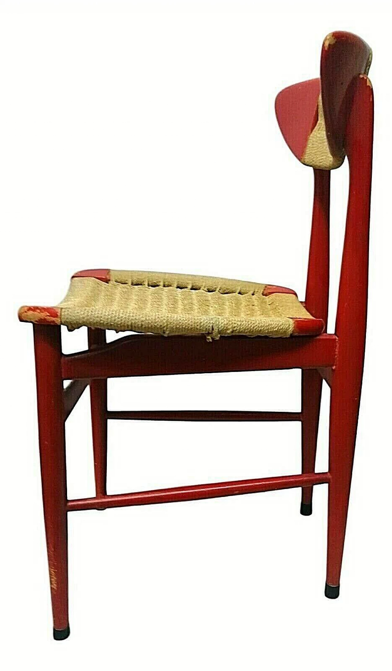 Sedia in legno e corda di Hans Wegner, anni '50 1165623