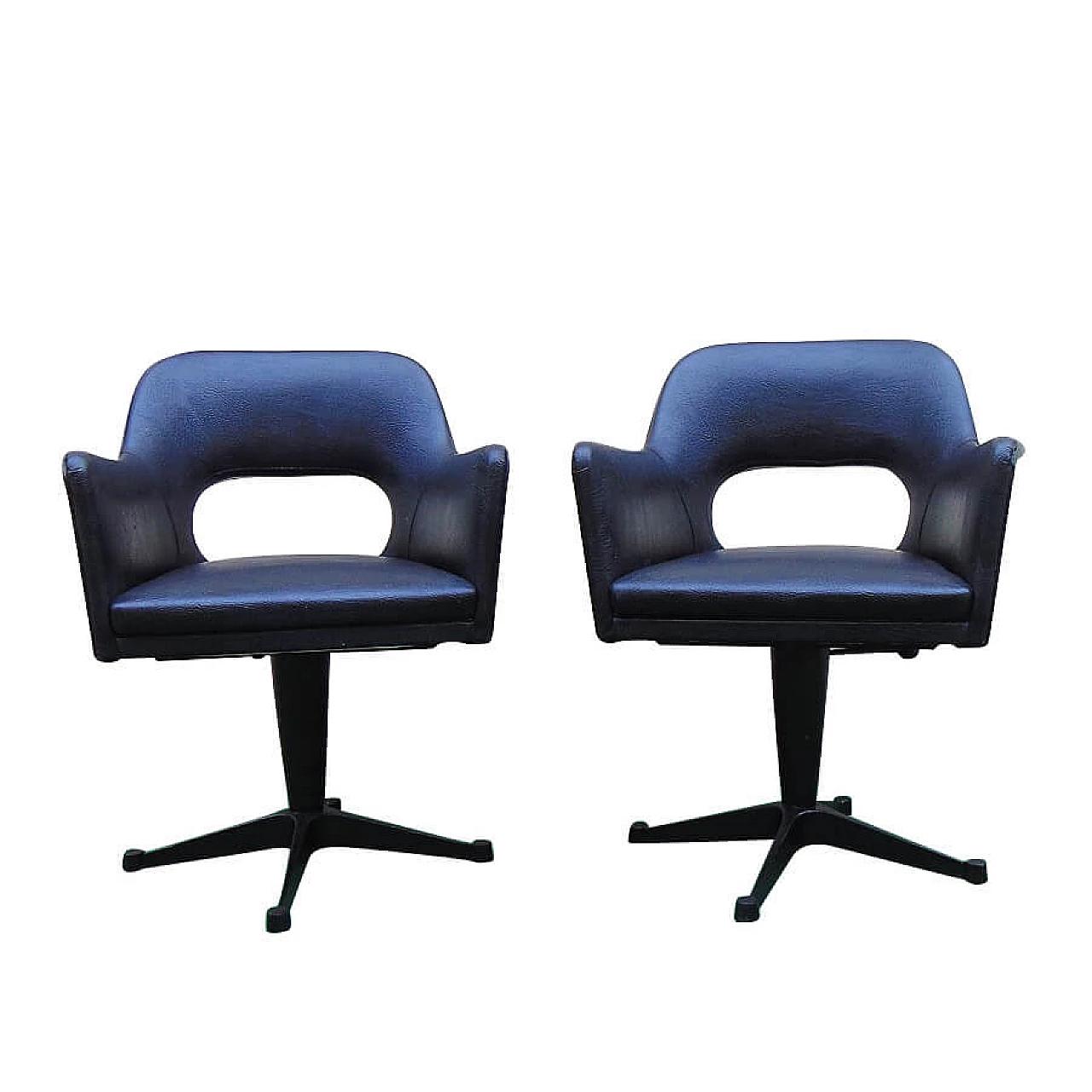 Pair of swivel armchairs, 60s 1165650