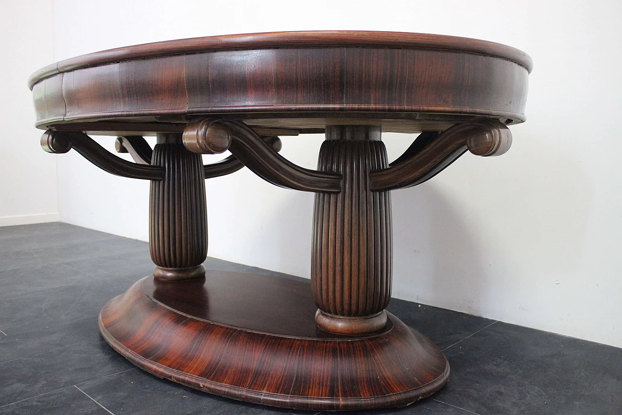 Extendable rosewood dining table Art Deco, 1920s 1165857