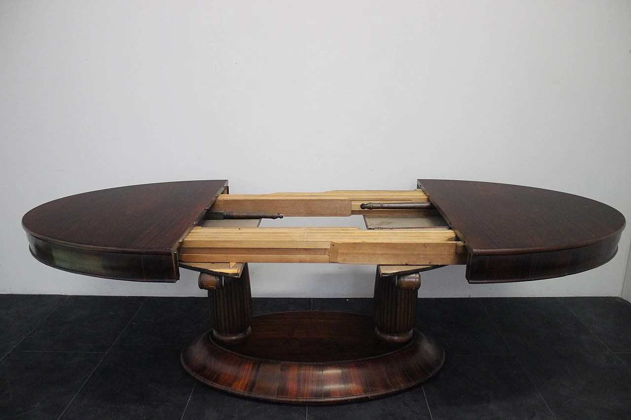 Tavolo da pranzo allungabile in palissandro Art Deco, anni '20 1165861