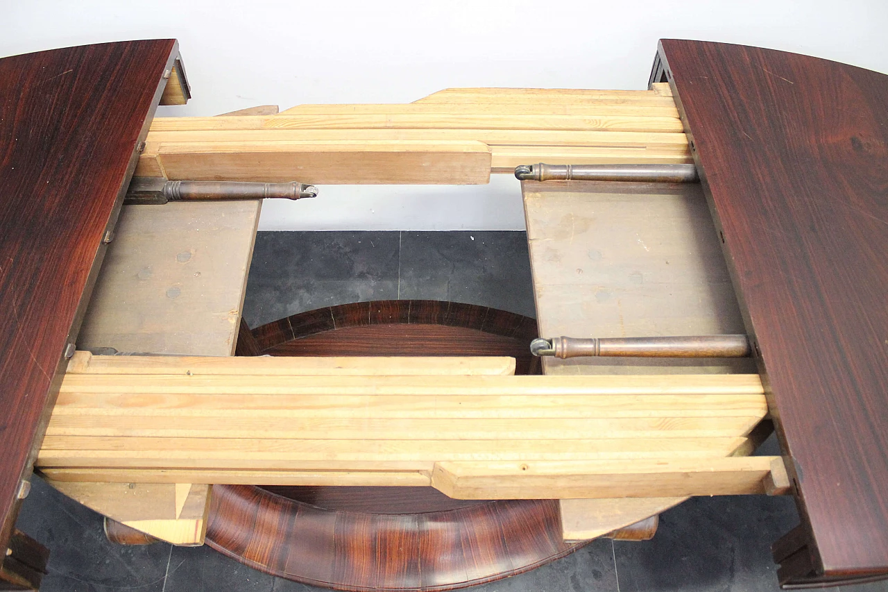 Extendable rosewood dining table Art Deco, 1920s 1165862