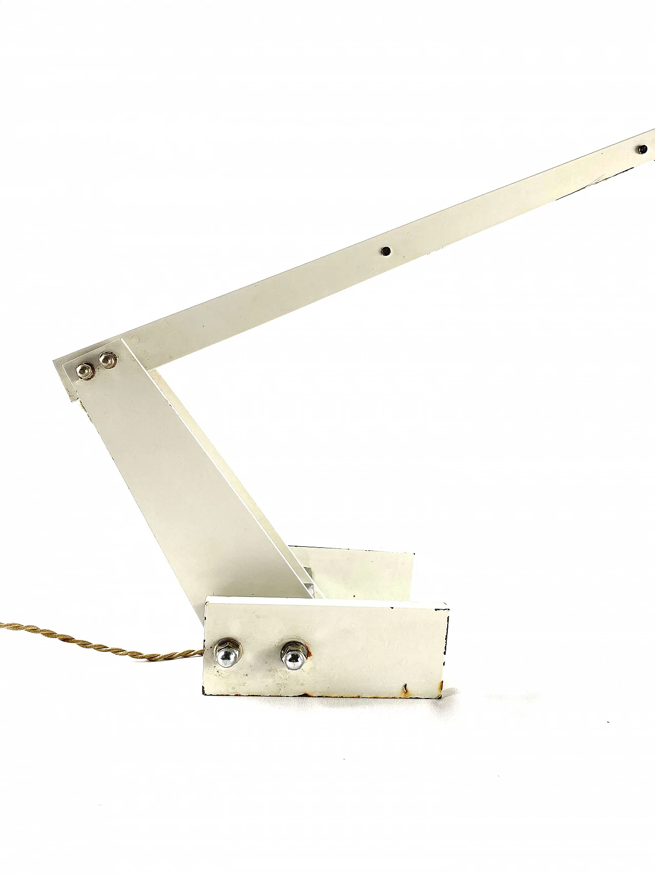 Technical white desk lamp by Wim Rietveld for Gispen Netherlands, 1960 1165898