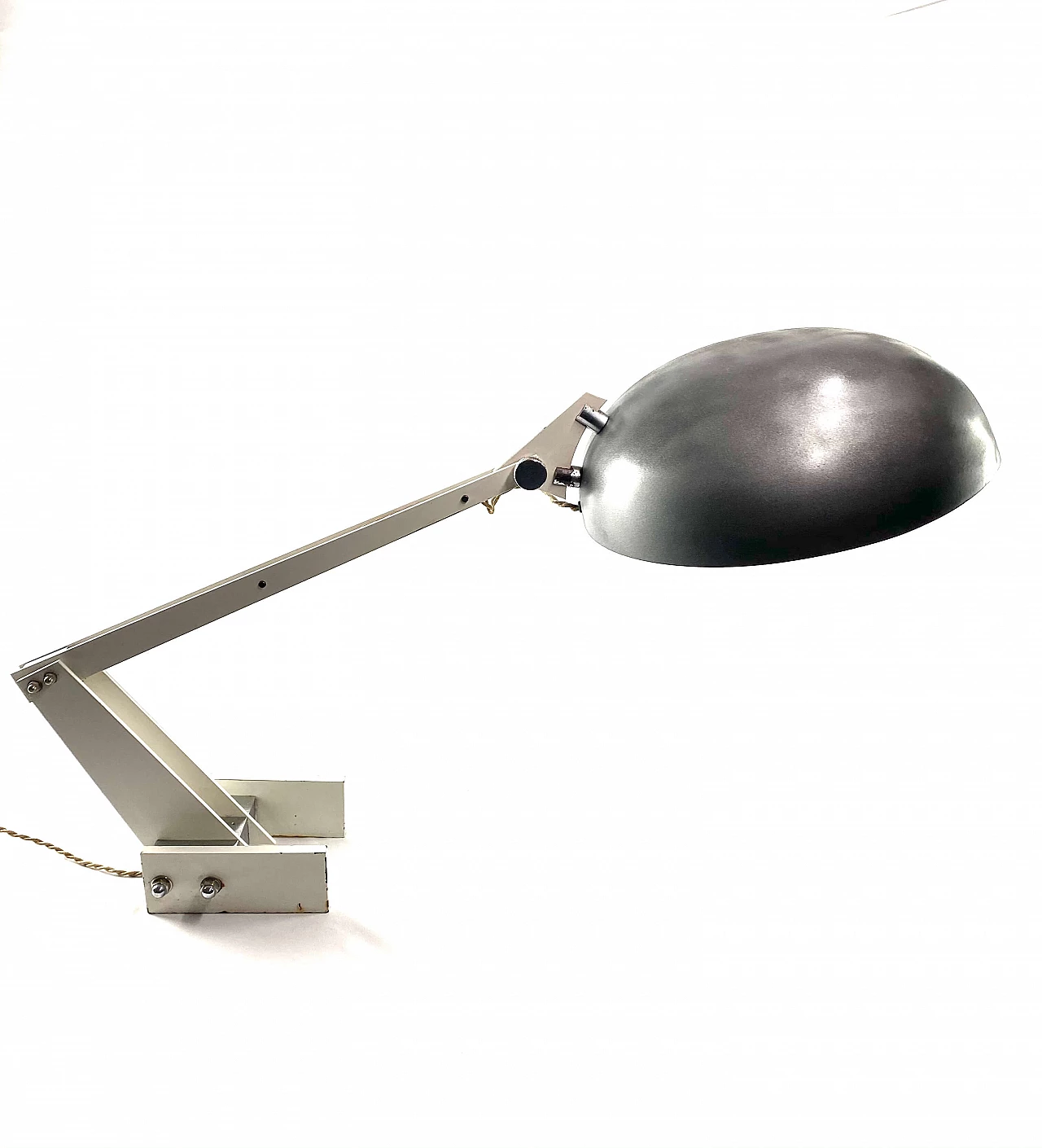 Technical white desk lamp by Wim Rietveld for Gispen Netherlands, 1960 1165899