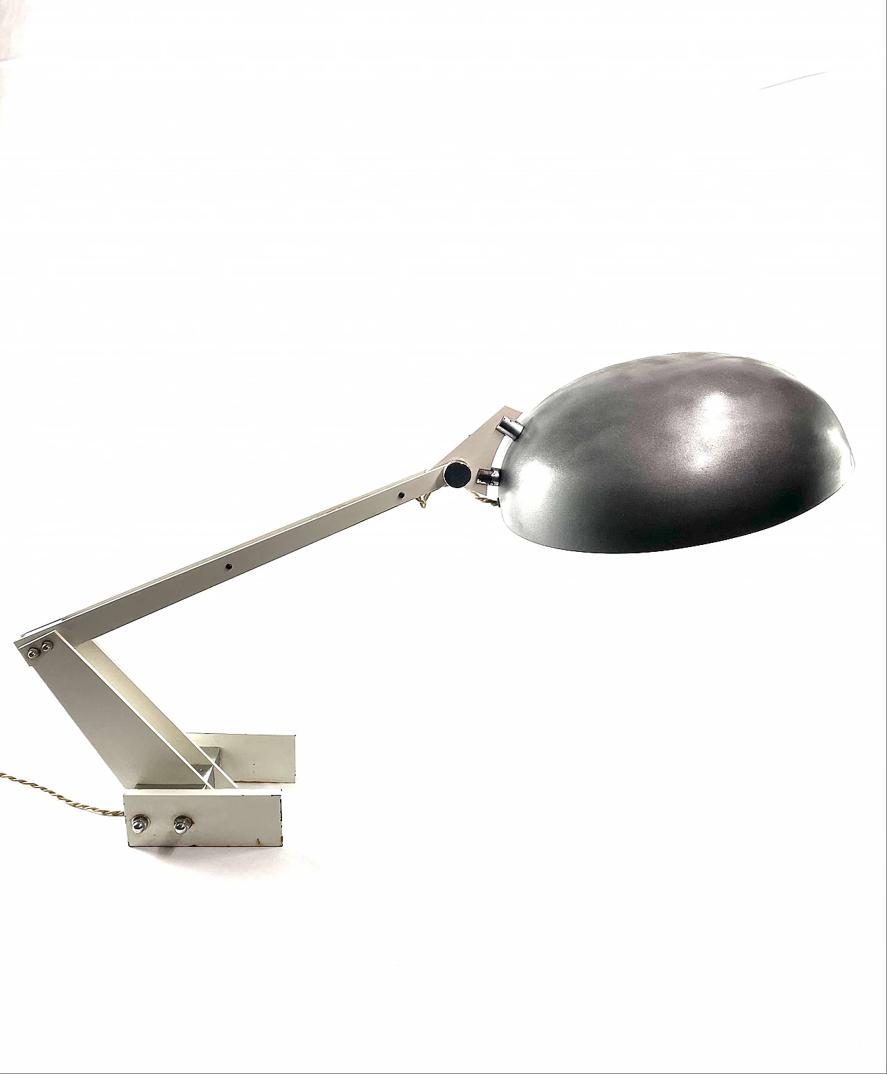 Technical white desk lamp by Wim Rietveld for Gispen Netherlands, 1960 1165900