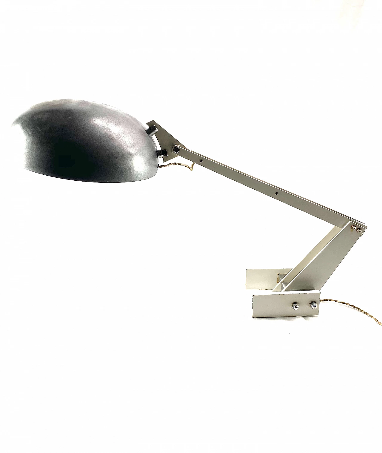 Technical white desk lamp by Wim Rietveld for Gispen Netherlands, 1960 1165904