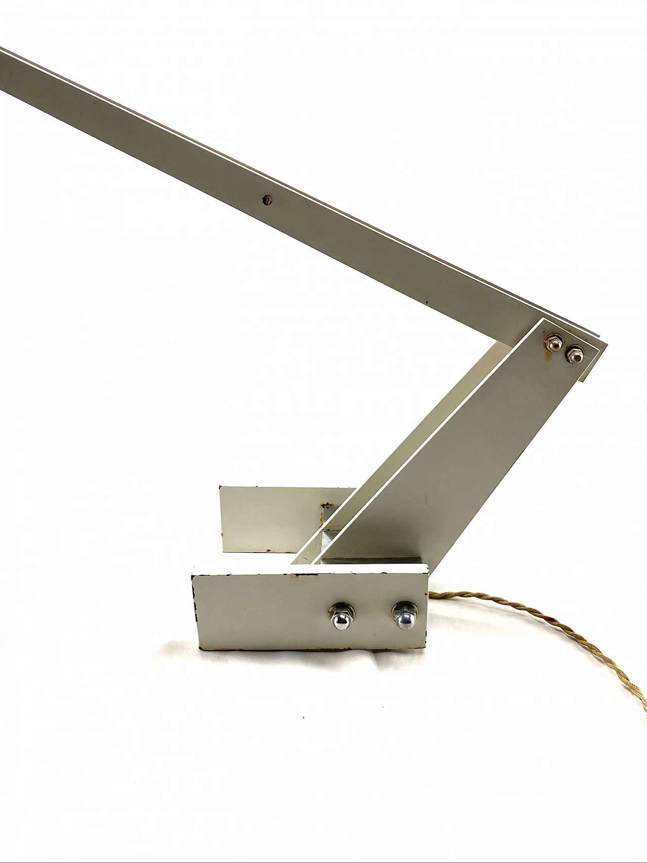 Technical white desk lamp by Wim Rietveld for Gispen Netherlands, 1960 1165905