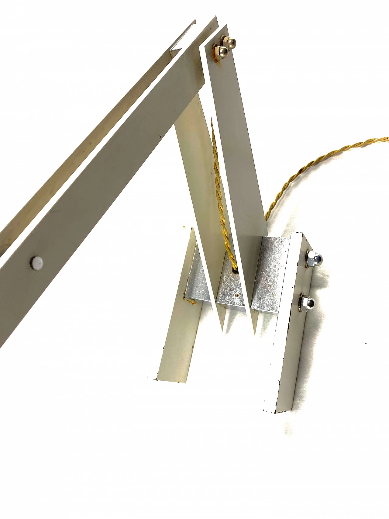 Technical white desk lamp by Wim Rietveld for Gispen Netherlands, 1960 1165906