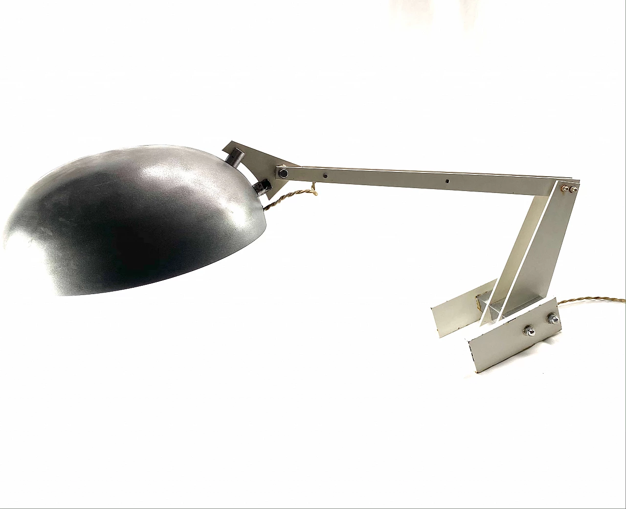 Technical white desk lamp by Wim Rietveld for Gispen Netherlands, 1960 1165908