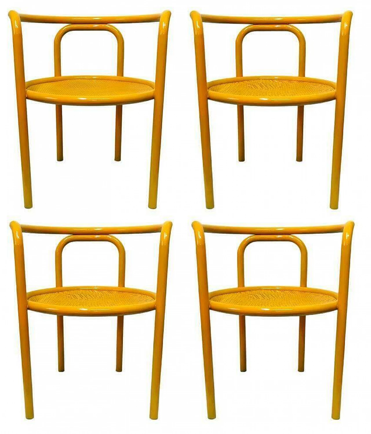 4 Chair yellow Solus Locus by Gae Aulenti for Poltronova, 1960s 1165933