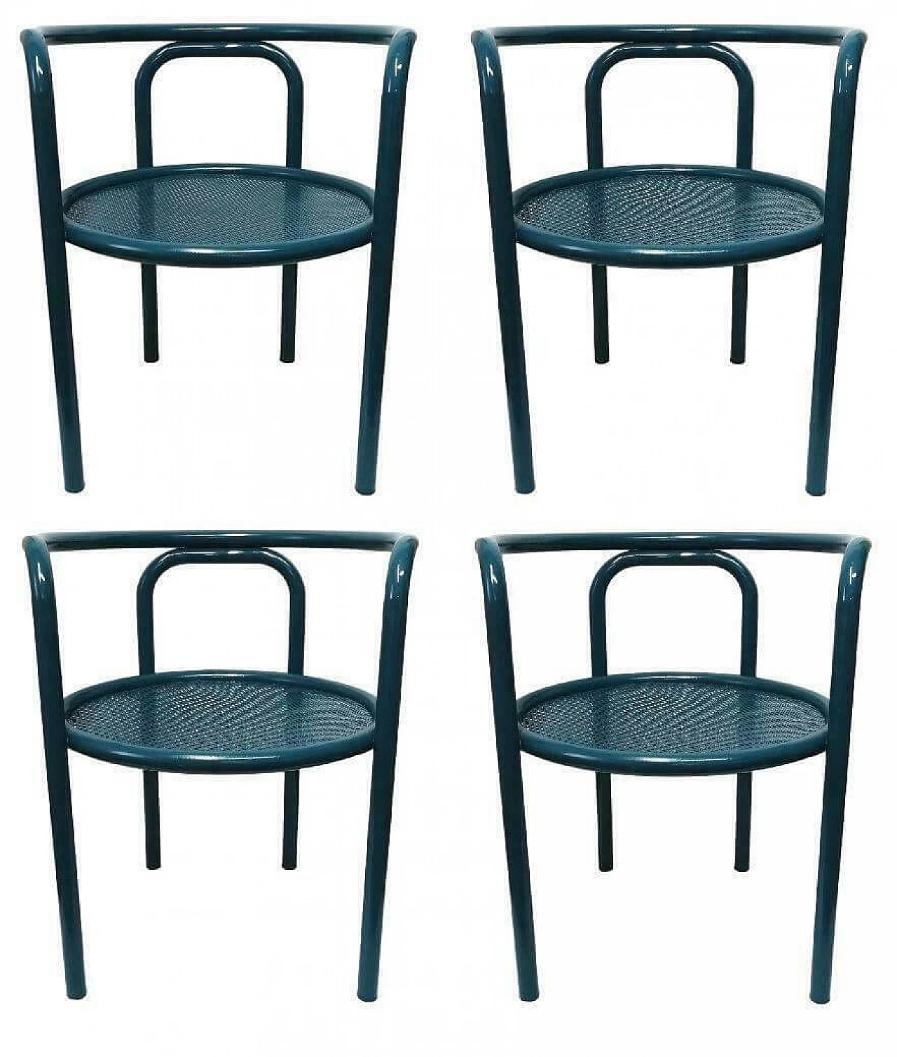 4 Chair blue Solus Locus by Gae Aulenti for Poltronova, 1960s 1165946