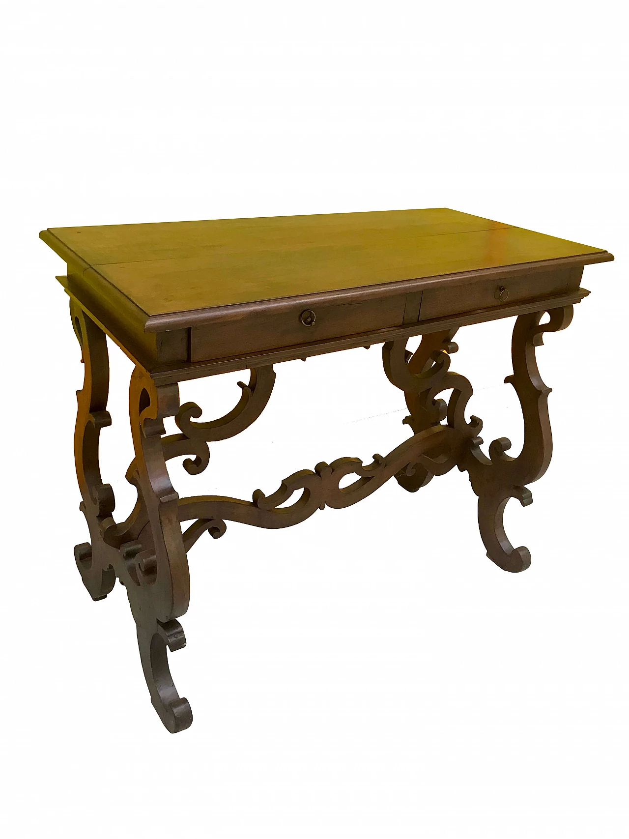 Scrittoio fratino piemontese in noce a due cassetti, epoca ’800 1166040