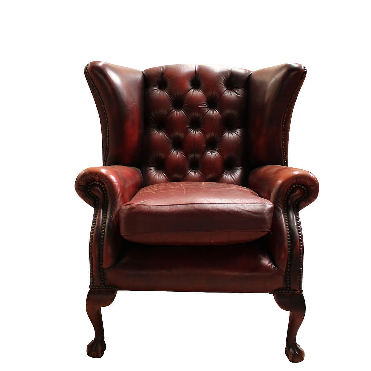 Poltrona Chesterfield in pelle, anni '70 1166083