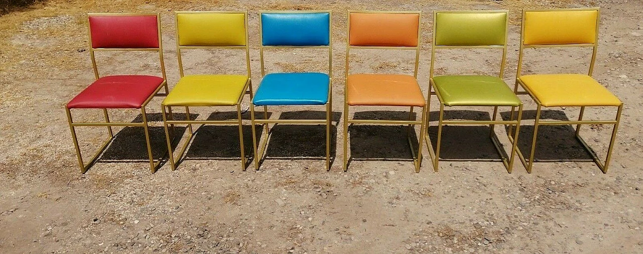 6 Metal chairs, 70s 1166224