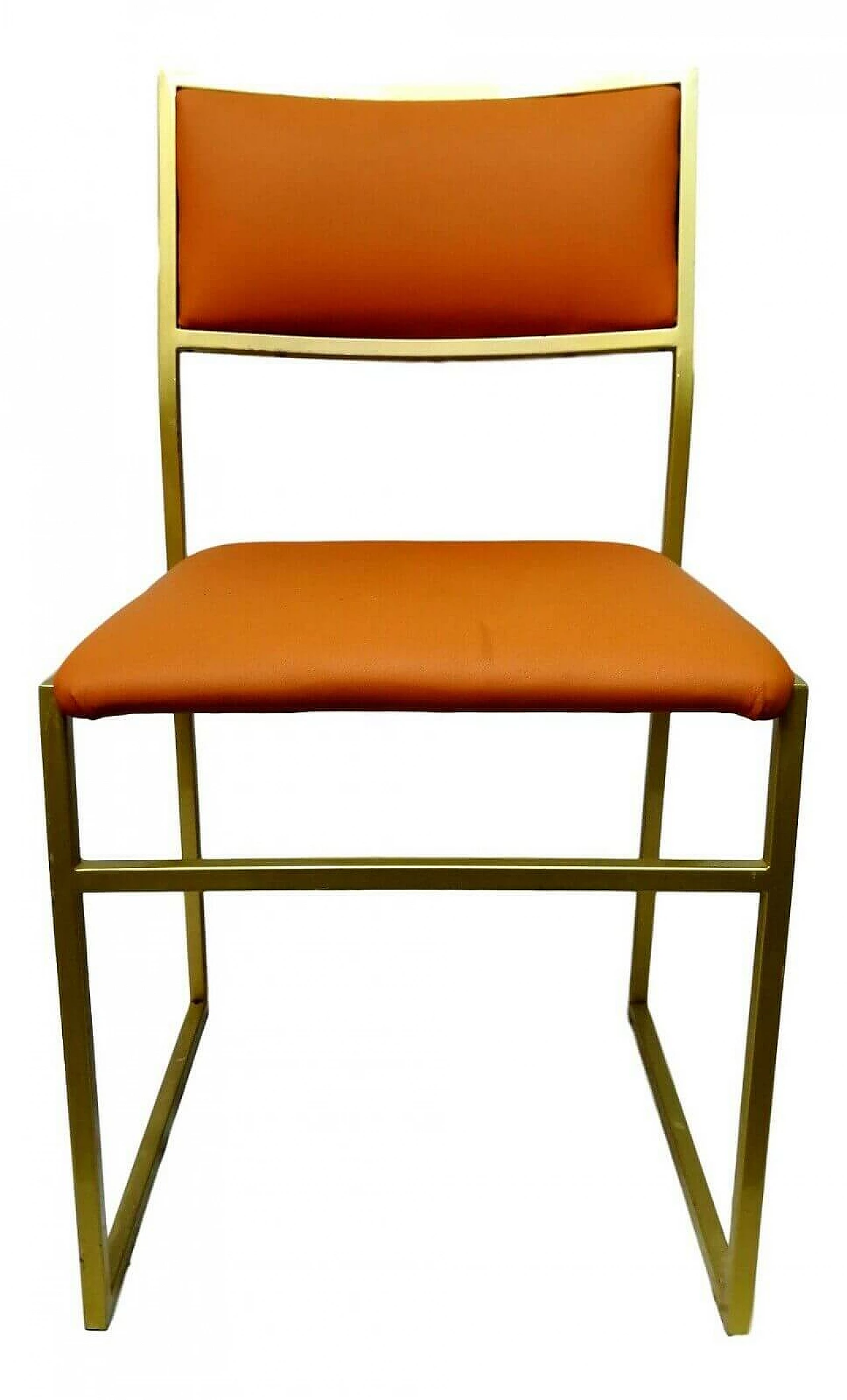 Metal chair and apricot-colored seat, 70s 1166227