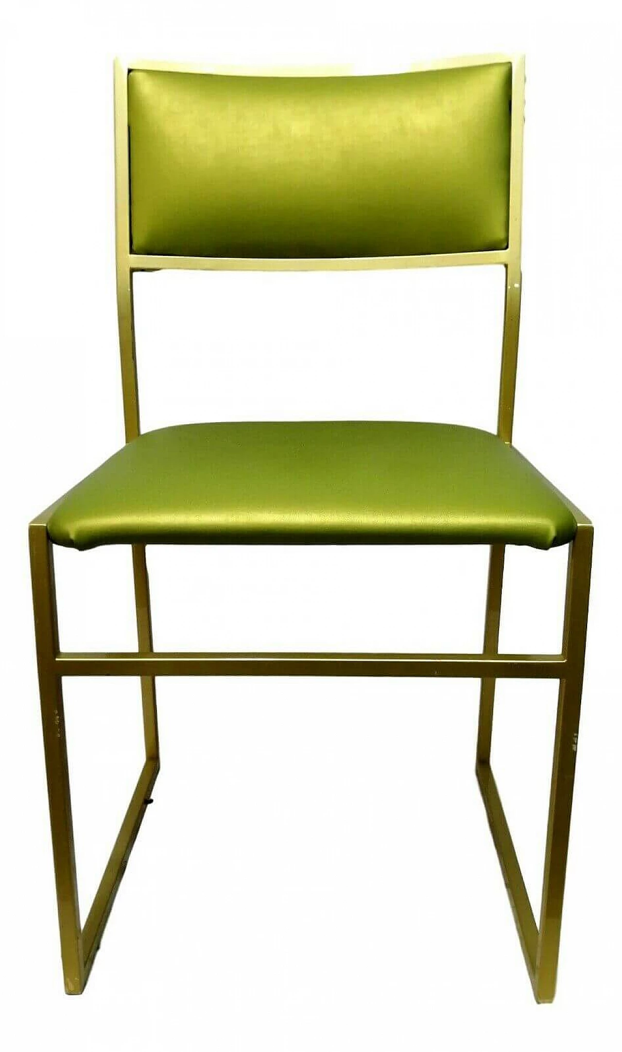 Metal chair and seat green, 70's 1166232