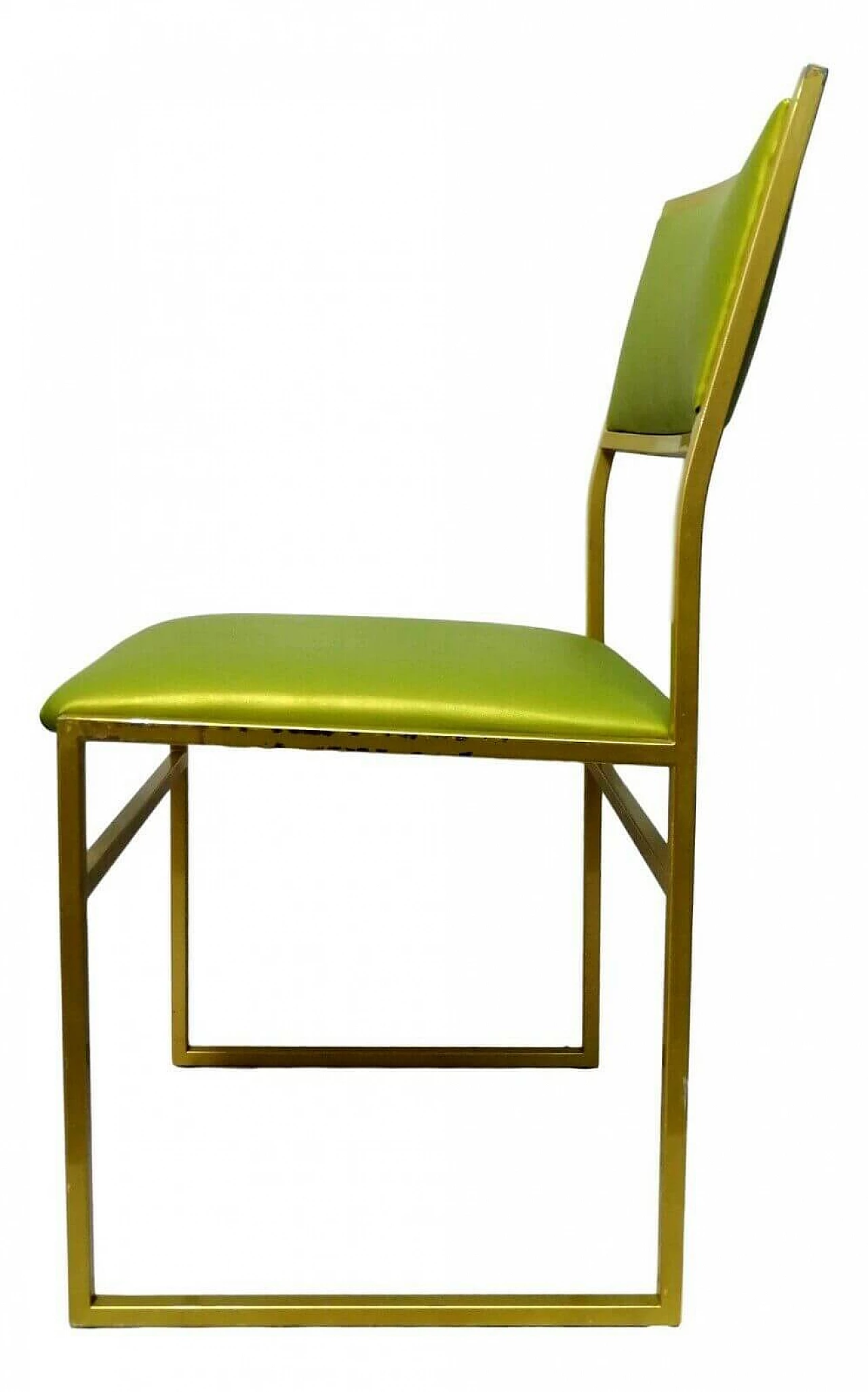 Metal chair and seat green, 70's 1166233
