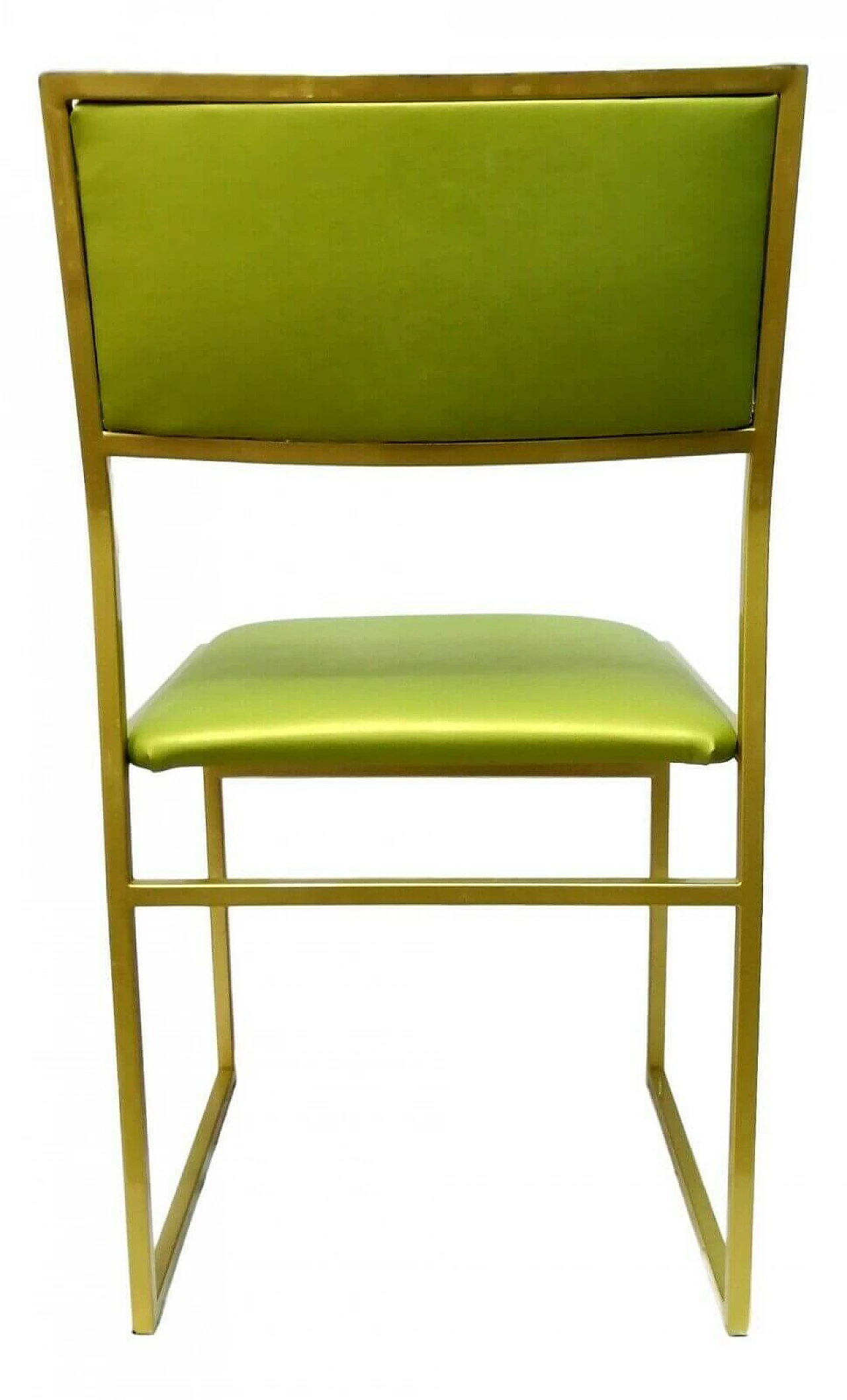 Metal chair and seat green, 70's 1166235