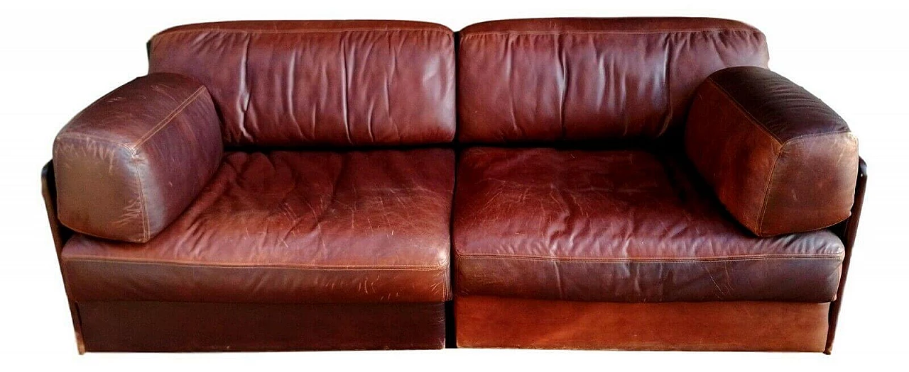 DS76 leather sofa or daybed by De Sede, 1972 1166291