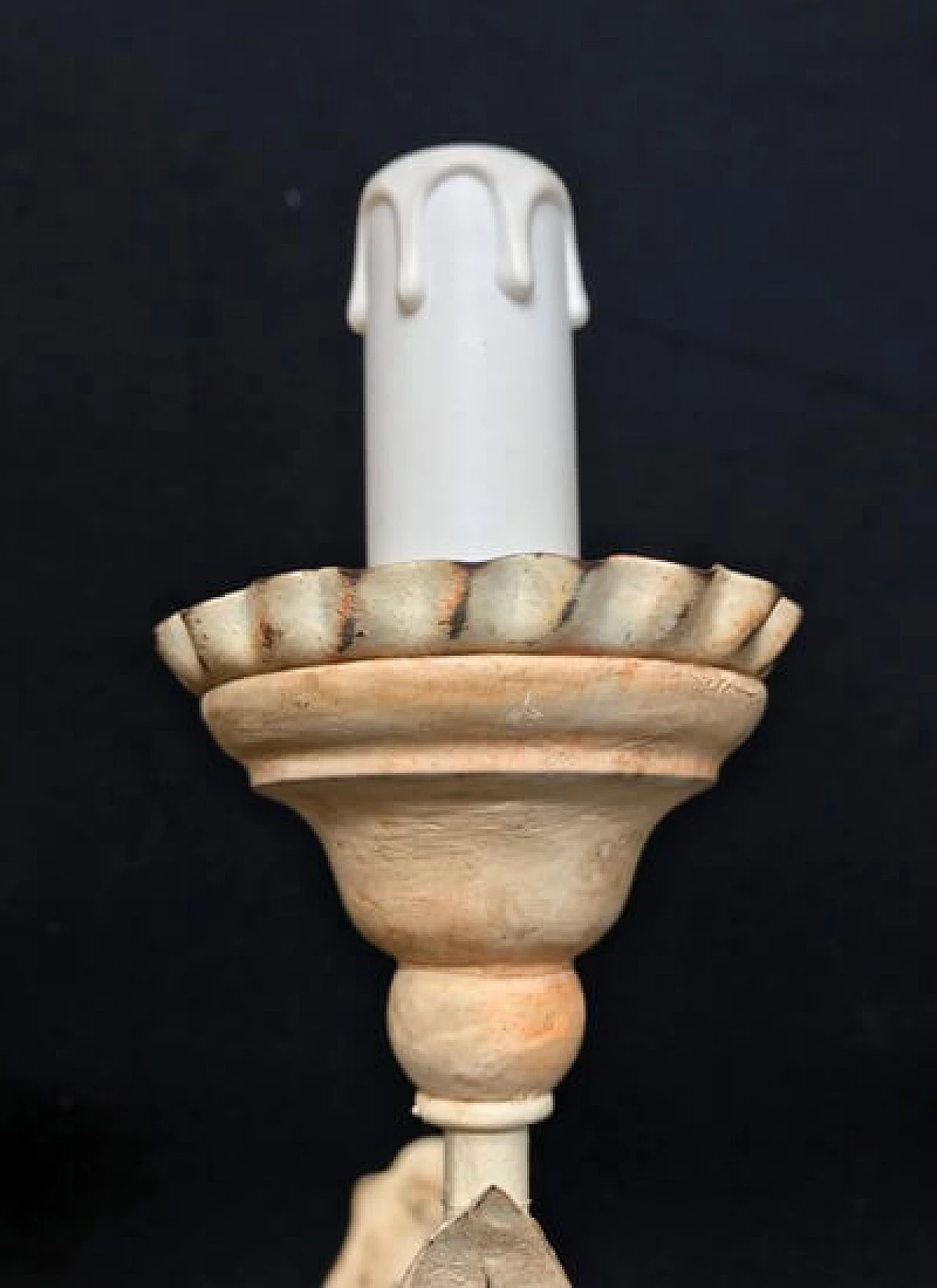 White wall sconce with leaves and 3 light, 20th century 1166417