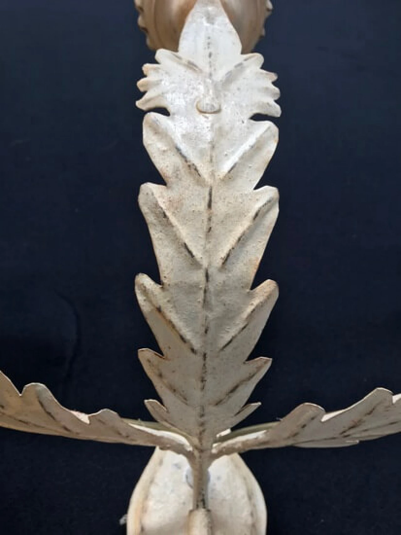 White wall sconce with leaves and 3 light, 20th century 1166418