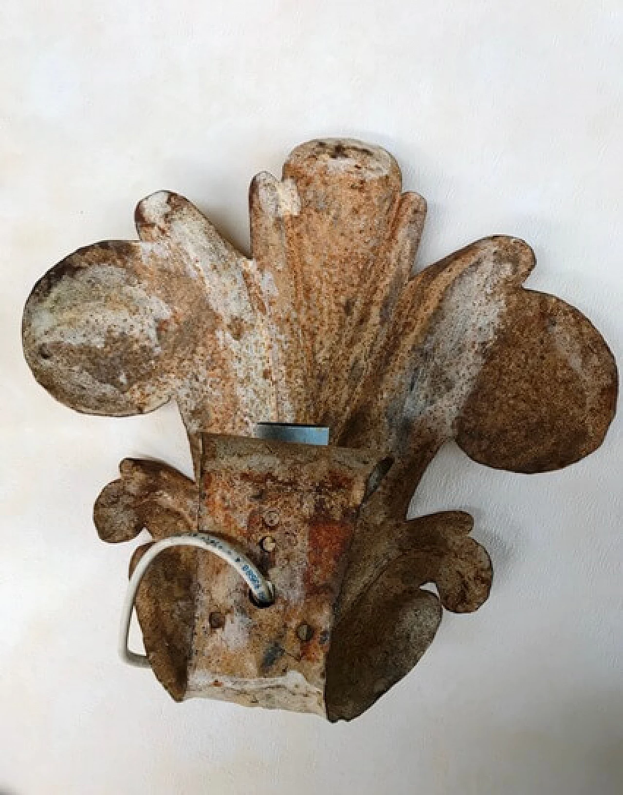 Applique in stile ottocentesco in ferro battuto a grande foglia, '900 1166446