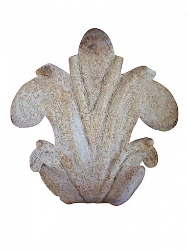 Applique in stile ottocentesco in ferro battuto a grande foglia, '900