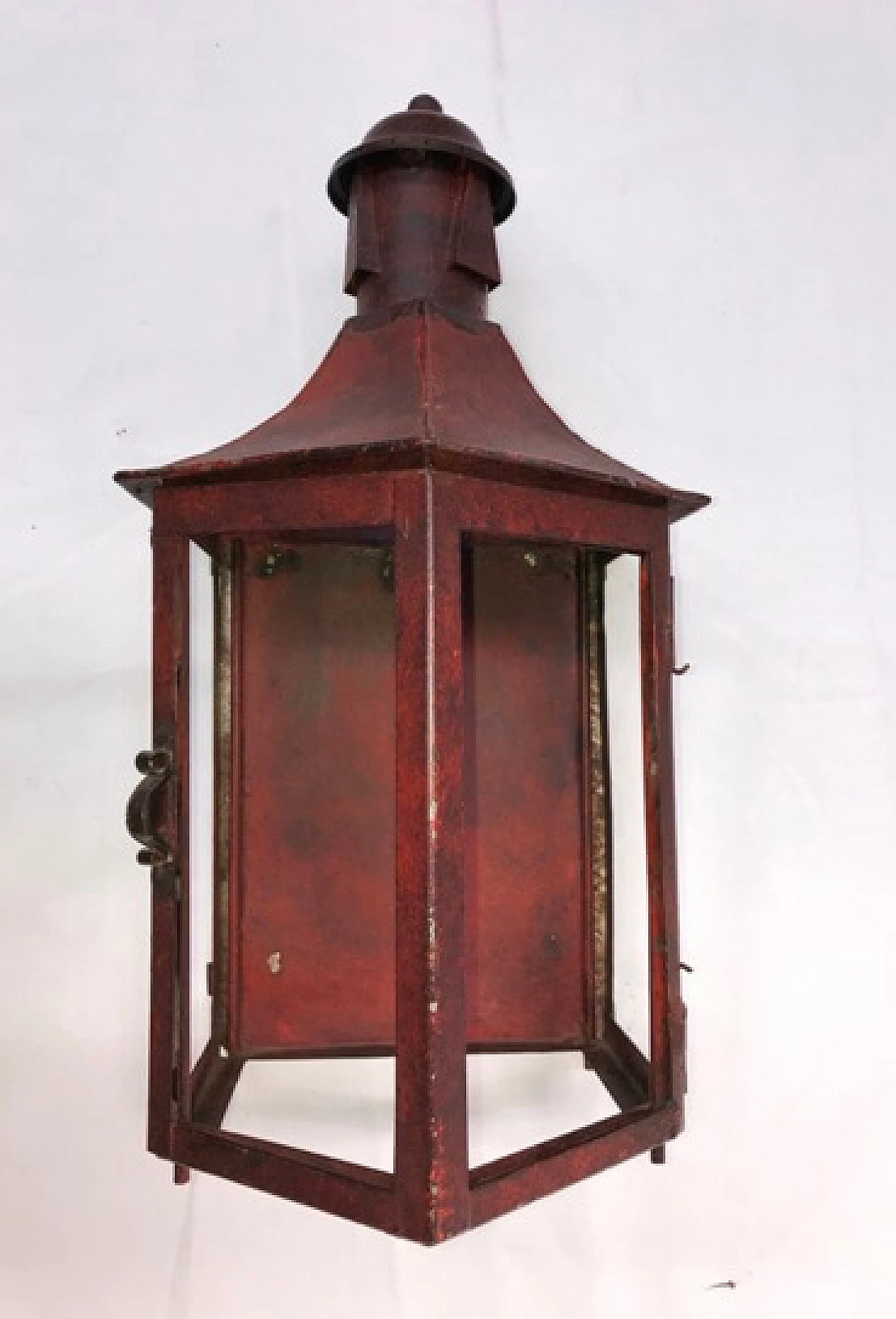 Lanterna vintage in rame color bordeaux, '900 1166550