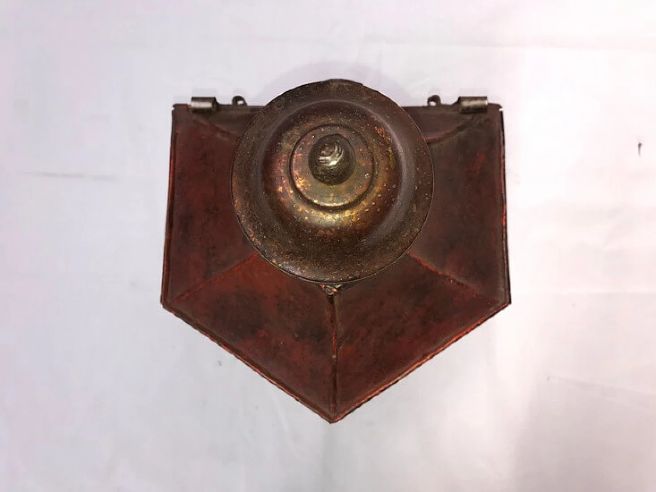 Pentagonal copper wall lamp, burgundy wall lamp, 20th century 1166553