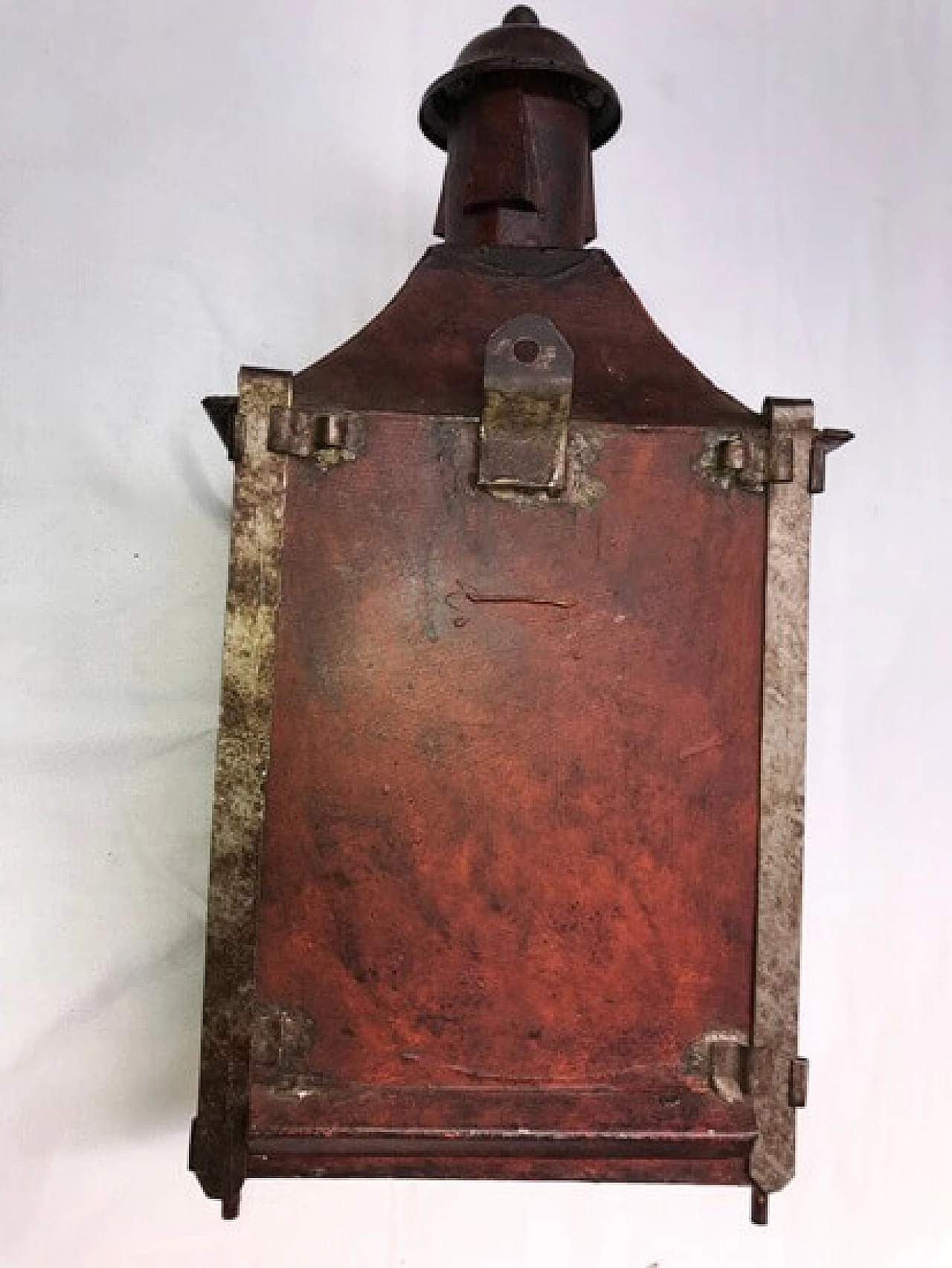 Pentagonal copper wall lamp, burgundy wall lamp, 20th century 1166555