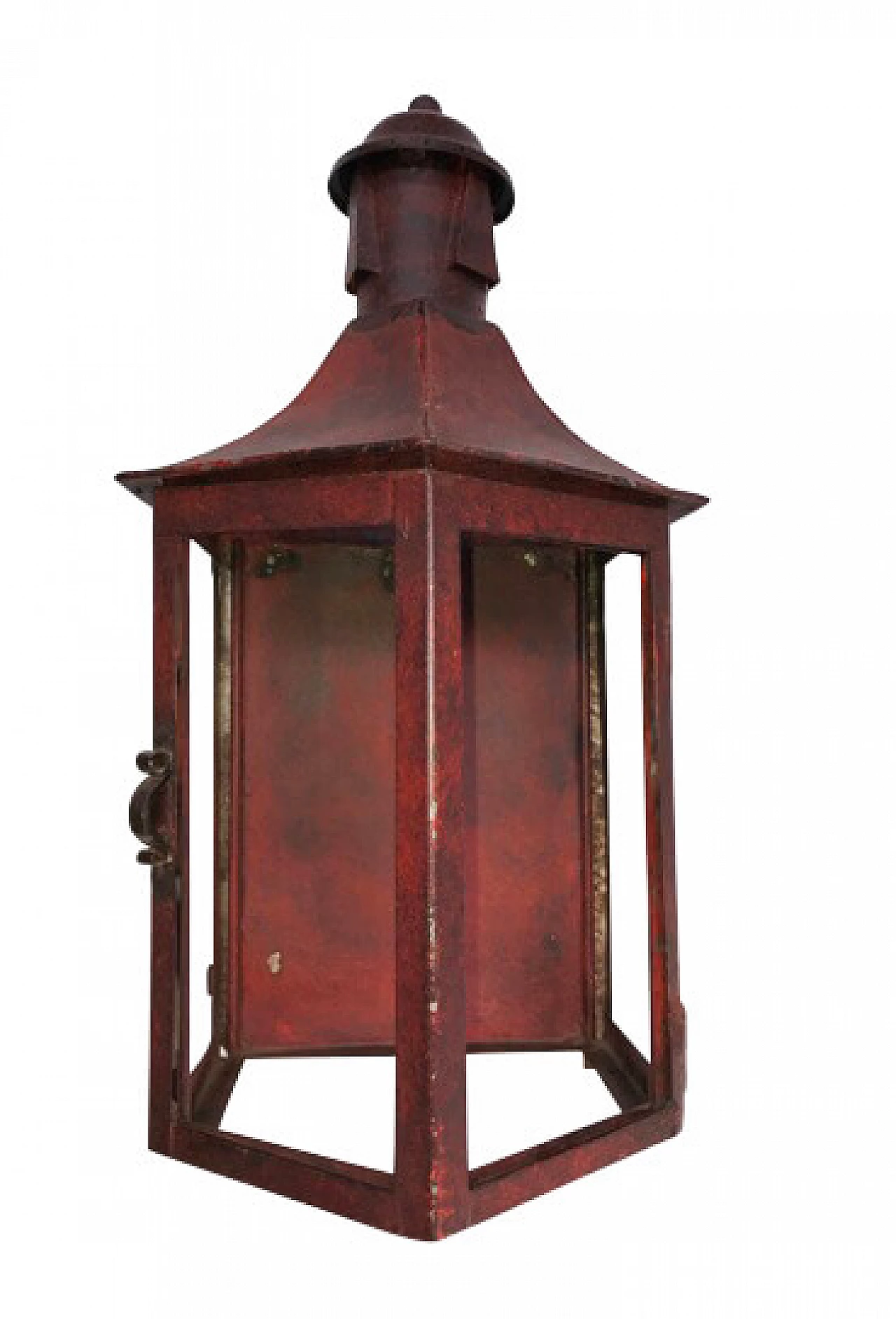 Pentagonal copper wall lamp, burgundy wall lamp, 20th century 1166578