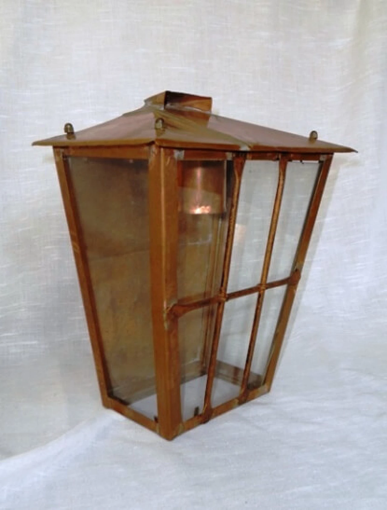 English style copper lamp with grating, 20th century 1166587