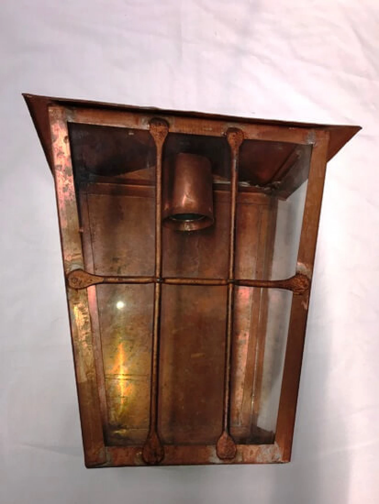English style copper lamp with grating, 20th century 1166590