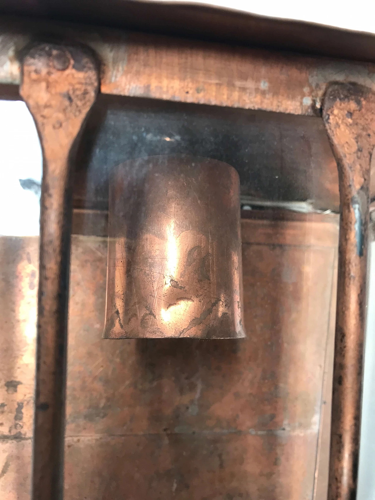 English style copper lamp with grating, 20th century 1166591