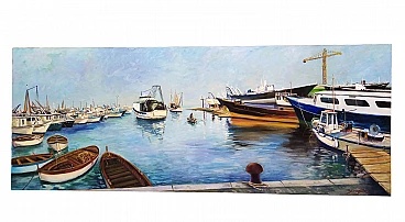 Dipinto olio su tela di William Senigalliesi, anni '90