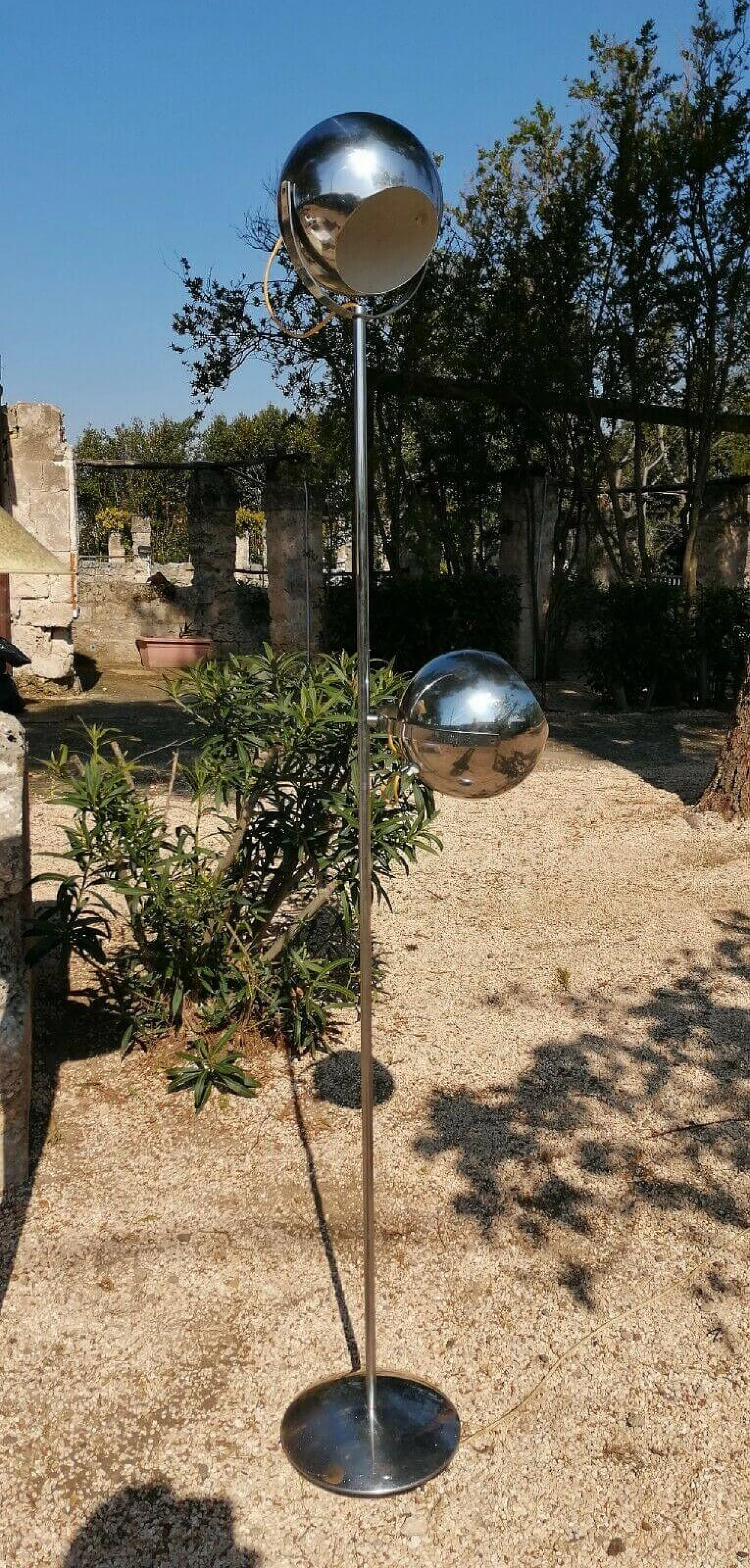 Lampada da terra in acciaio di Goffredo Reggiani, anni '70 1167127