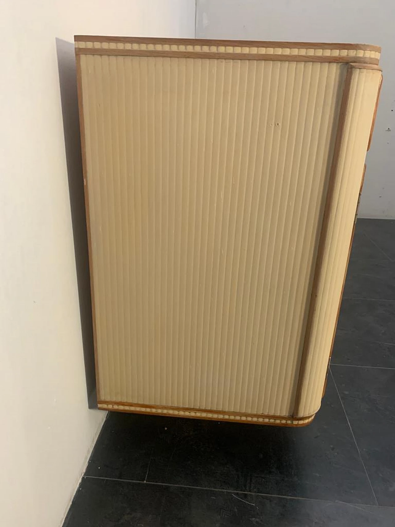 Sideboard in linoleum and masonite & upholstered in fabric from T.M., 1950s 1167622