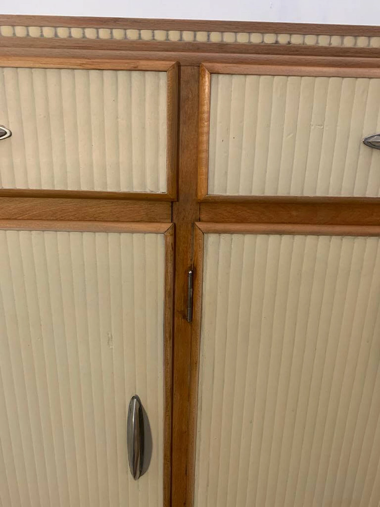 Sideboard in linoleum and masonite & upholstered in fabric from T.M., 1950s 1167623