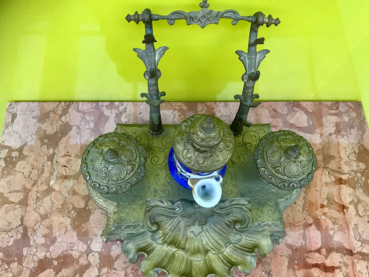 Sevrès porcelain and bronze inkwell with Pen Holder, 19th century 1167733