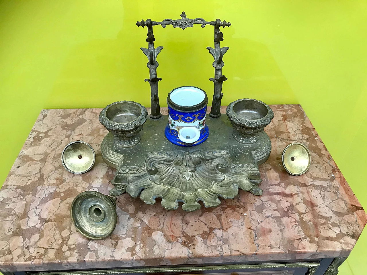 Sevrès porcelain and bronze inkwell with Pen Holder, 19th century 1167745